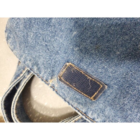Vintage 90s Denim Embroidered Boho Crossbody Handbag Hipster - Picture 6 of 6